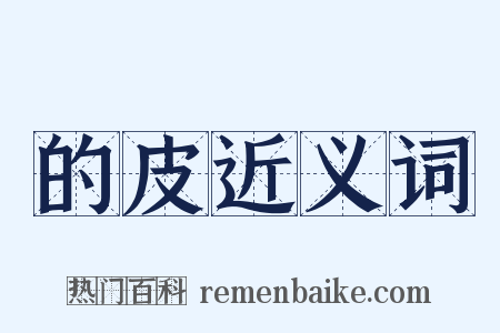 的皮近义词是什么意思的图片